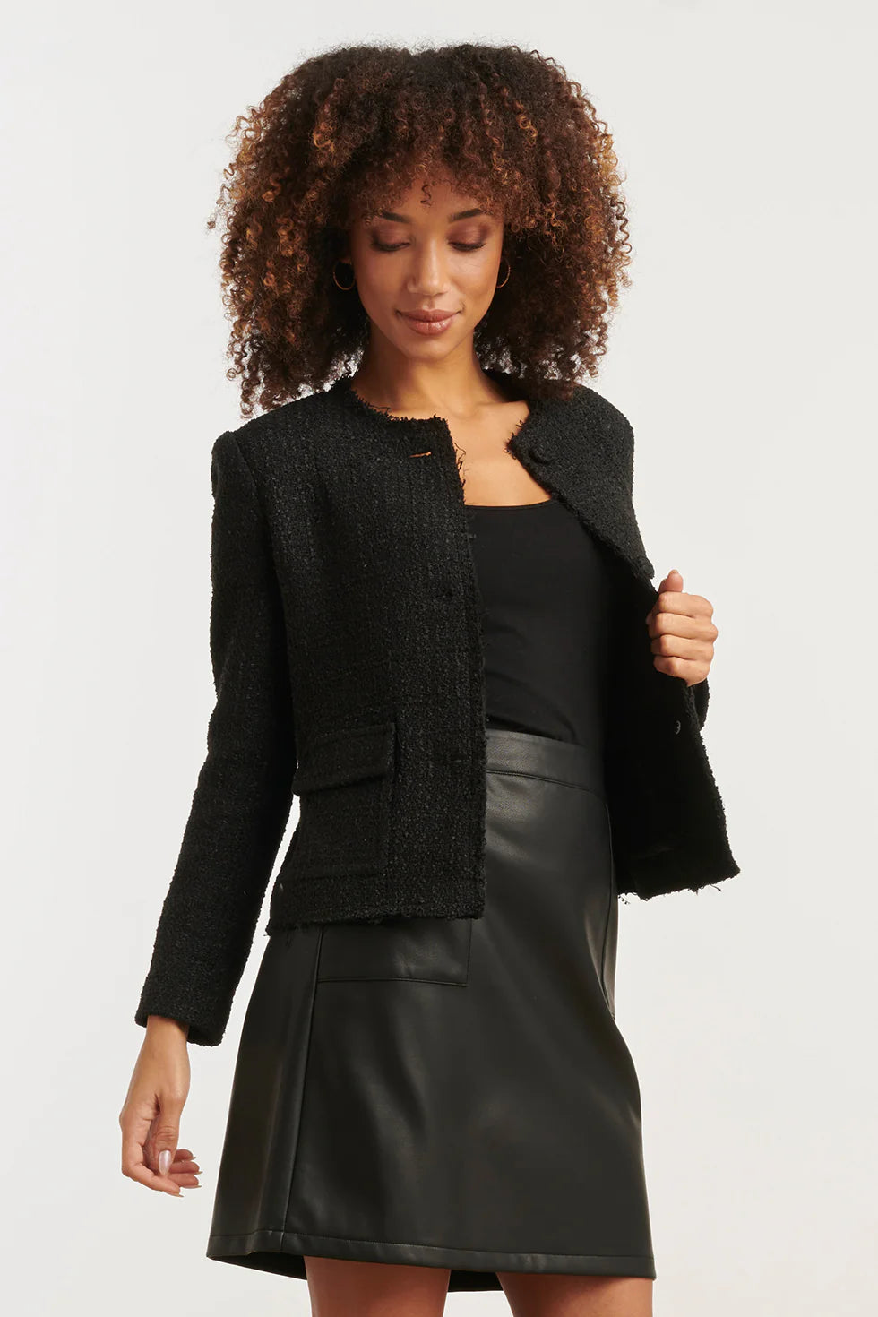 Chaqueta Noir Tweed Luxe