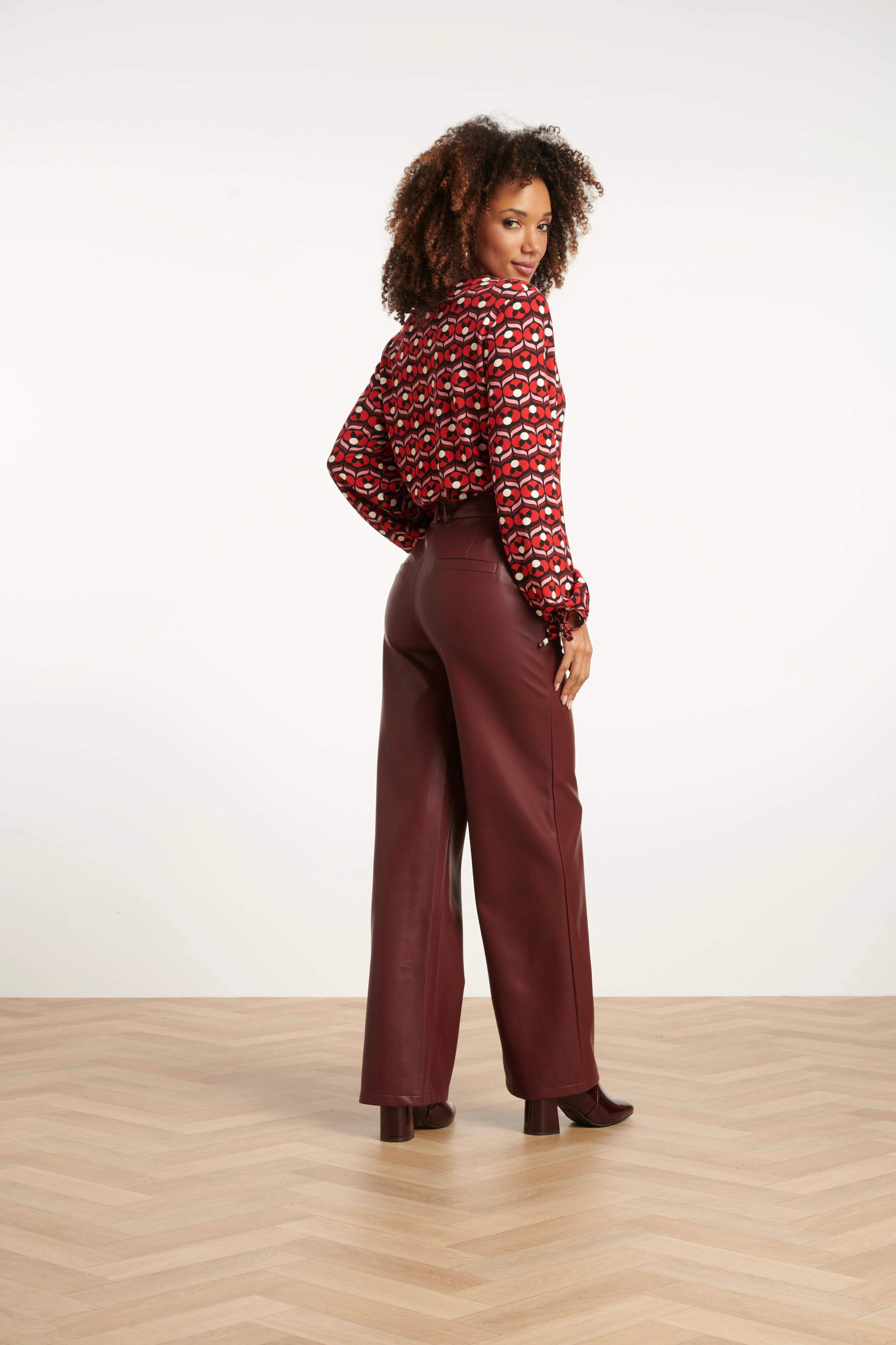 Pantalón Palazzo Burdeos Elegance