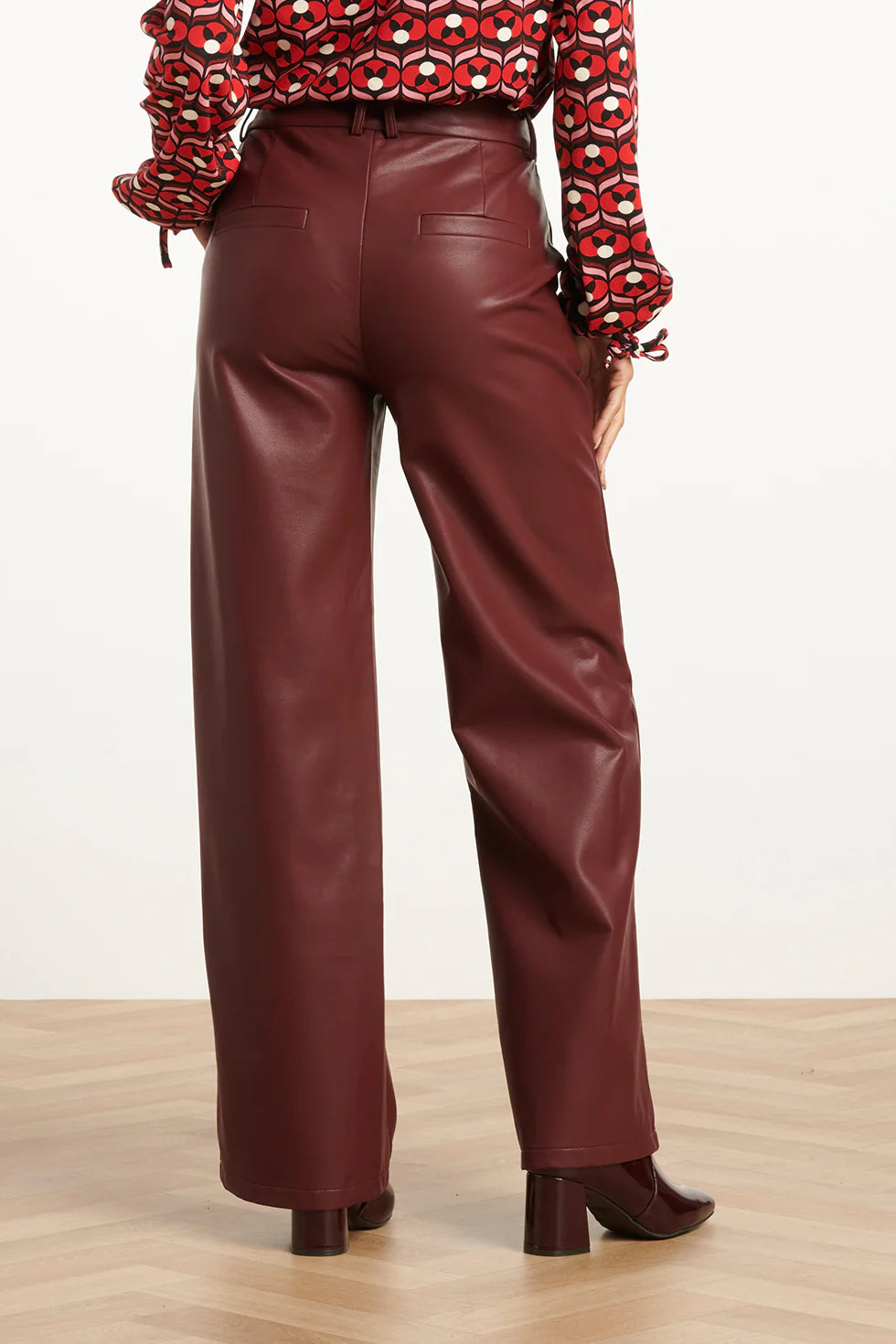 Pantalón Palazzo Burdeos Elegance