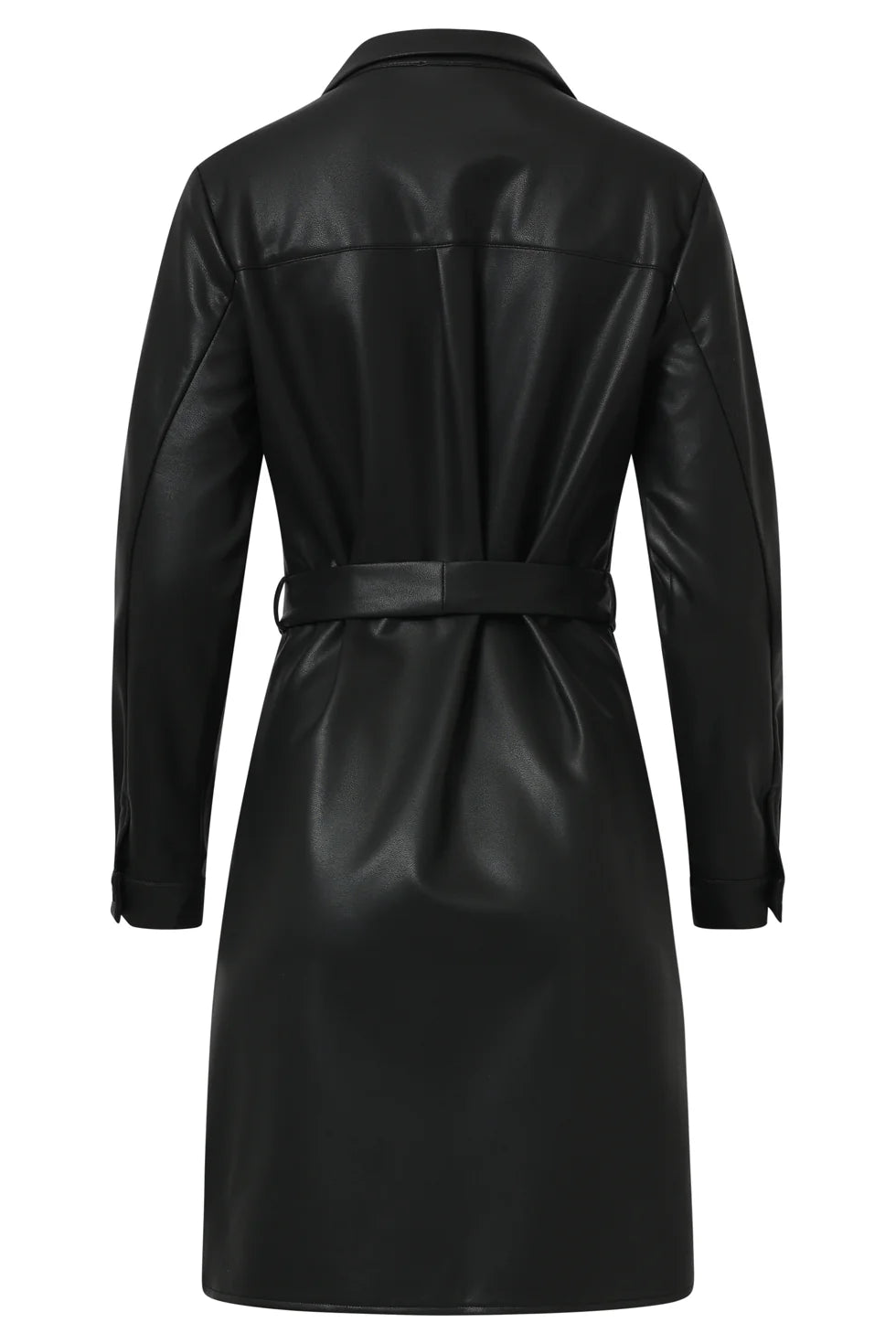 Vestido Noir Leather Chic