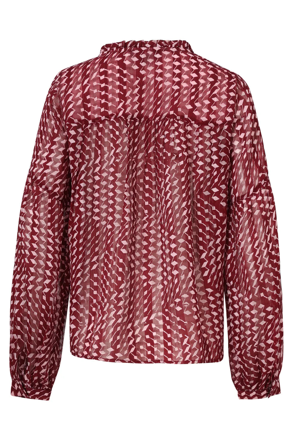 Blusa Geométrica Burdeos