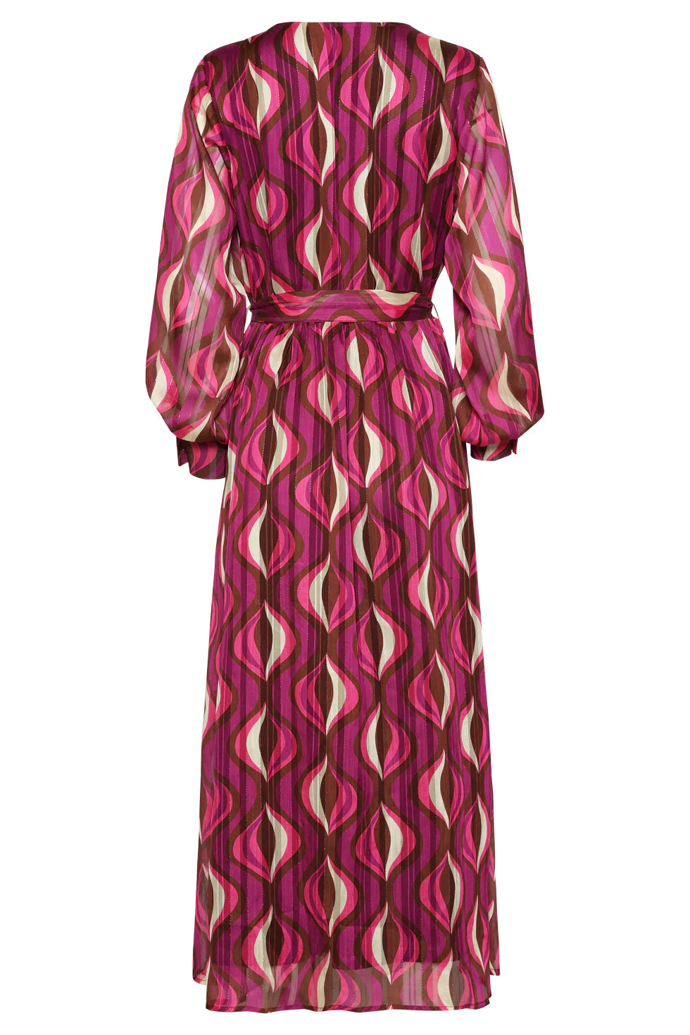 Vestido Largo Estampado Berenjena