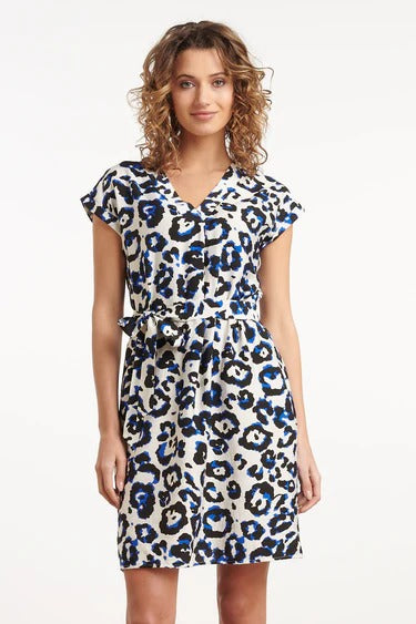 Vestido Animal Print Azul