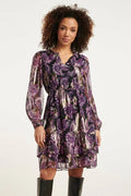 Vestido Paisley Elegante Morado