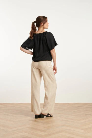 Pantalón Lino Rayas – Arena