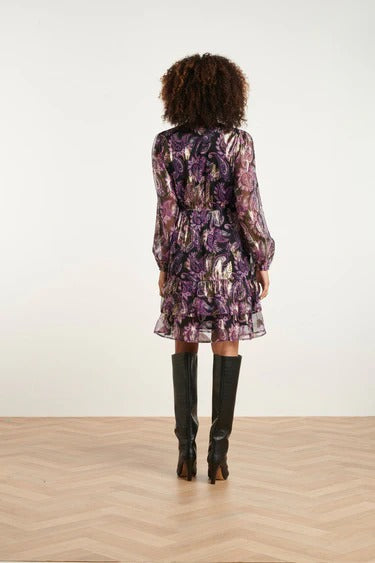 Vestido Paisley Elegante Morado