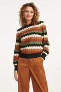 Top punto retro multicolor Elaia