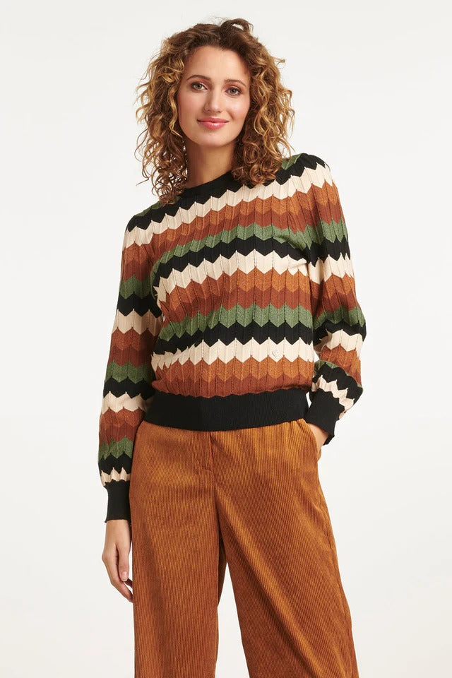 Top punto retro multicolor Elaia