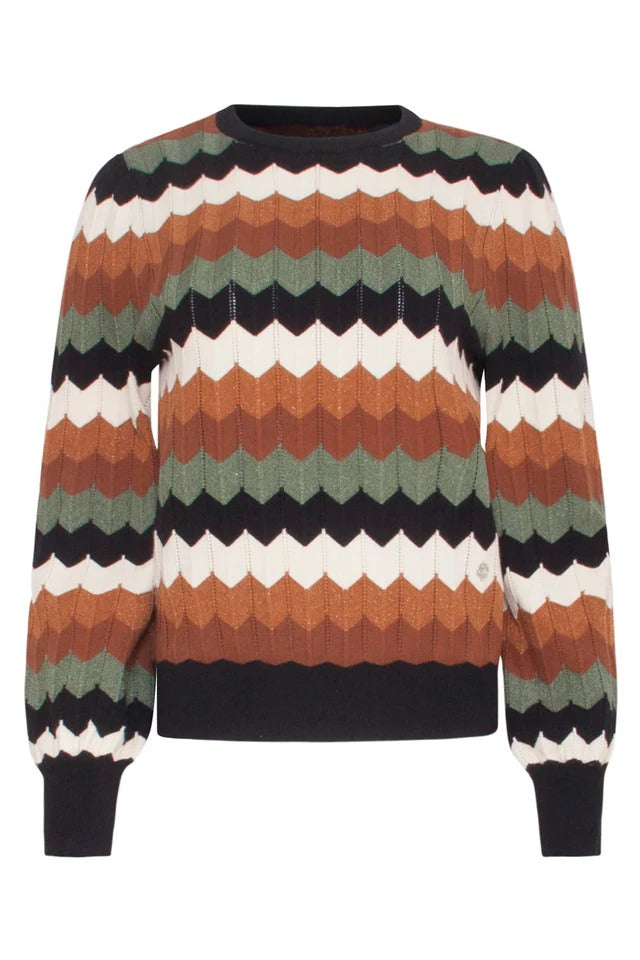 Top punto retro multicolor Elaia