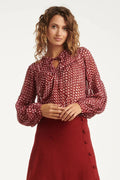 Blusa Geométrica Burdeos