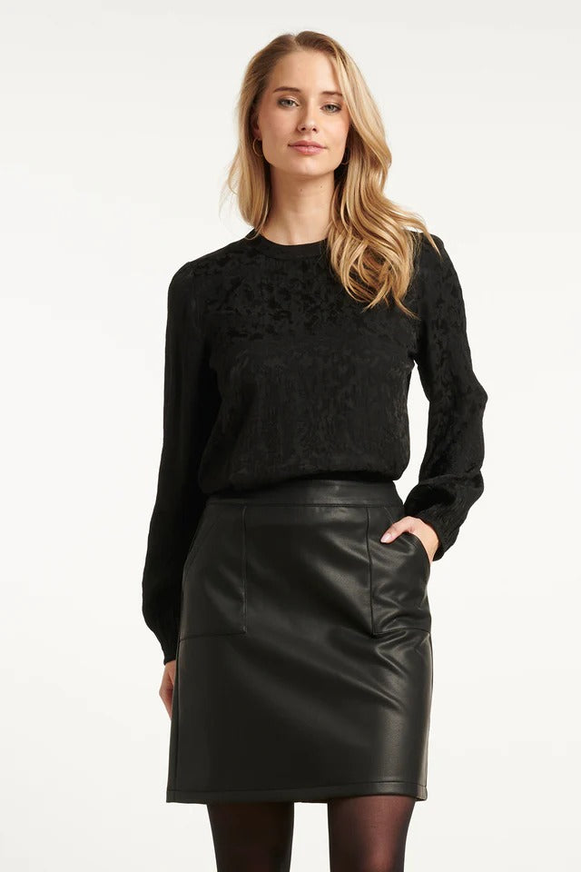 Top Noir Jacquard