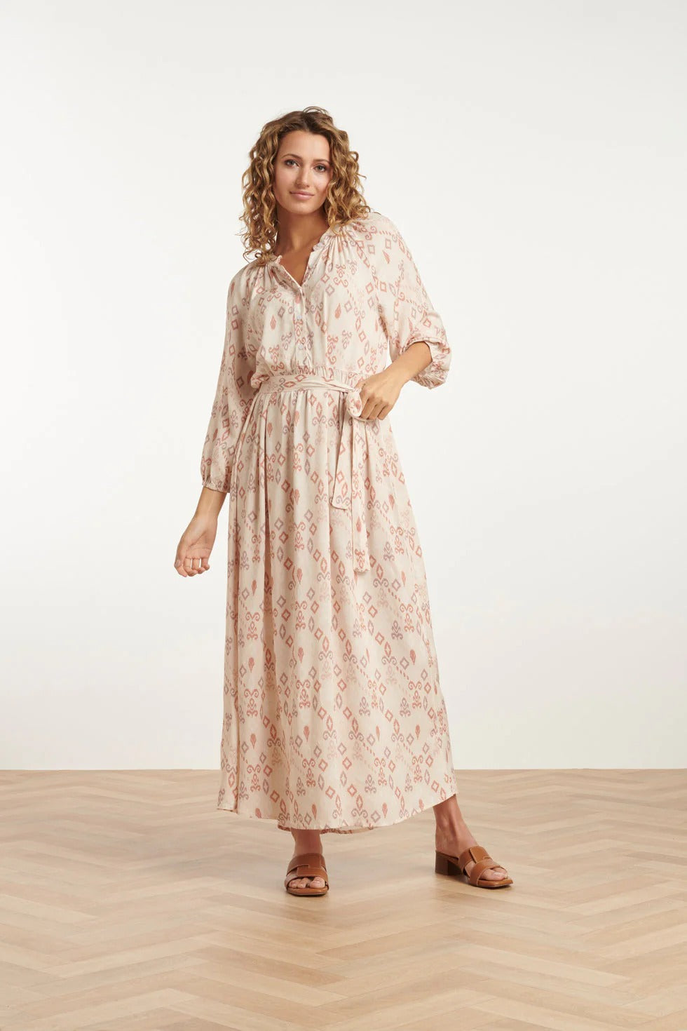 Vestido Arena Estampado Fluido