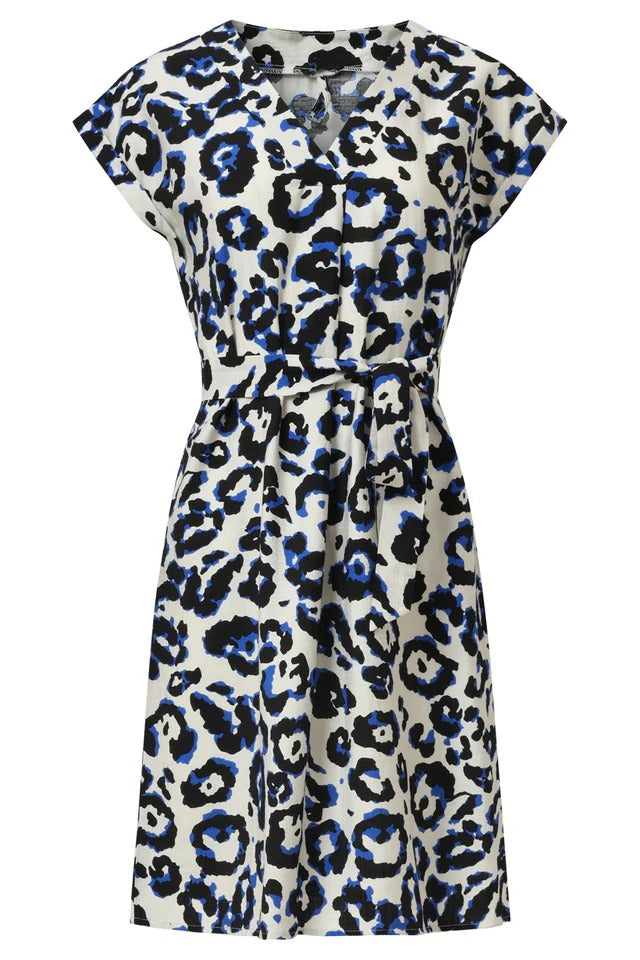 Vestido Animal Print Azul