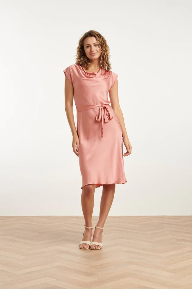 Vestido Satinado Rosa Elegance