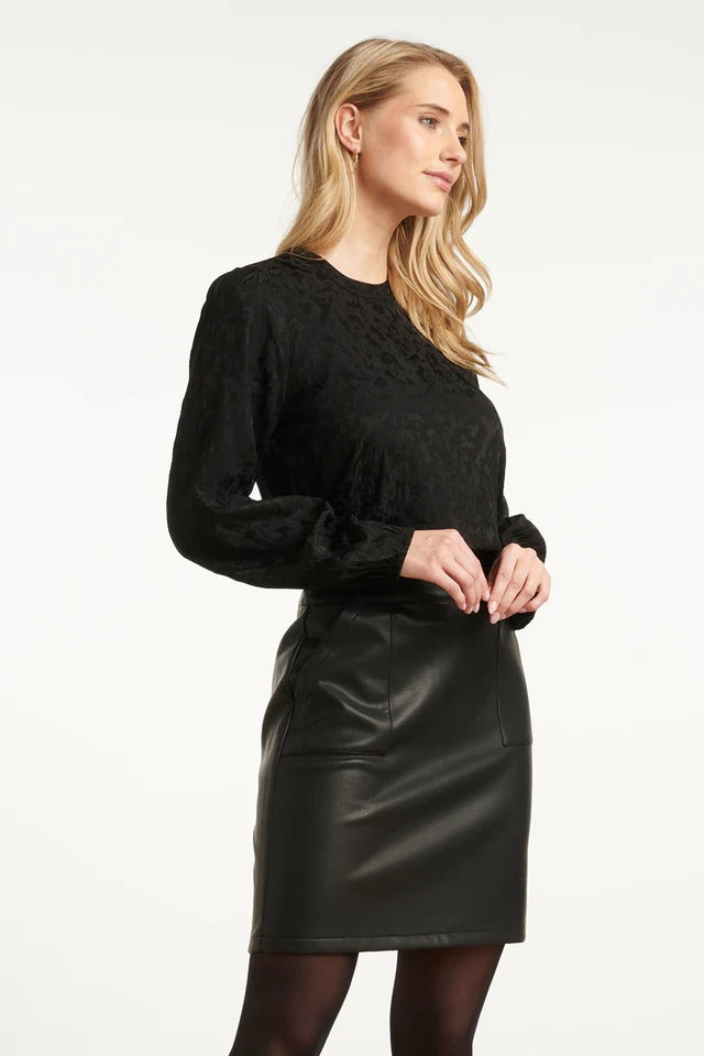 Top Noir Jacquard