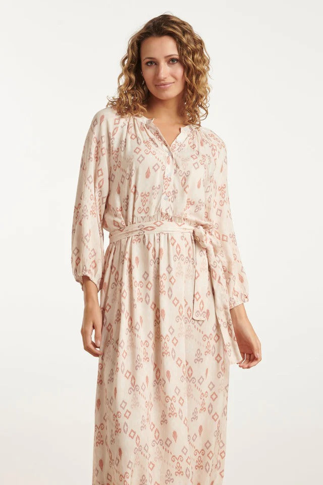 Vestido Arena Estampado Fluido