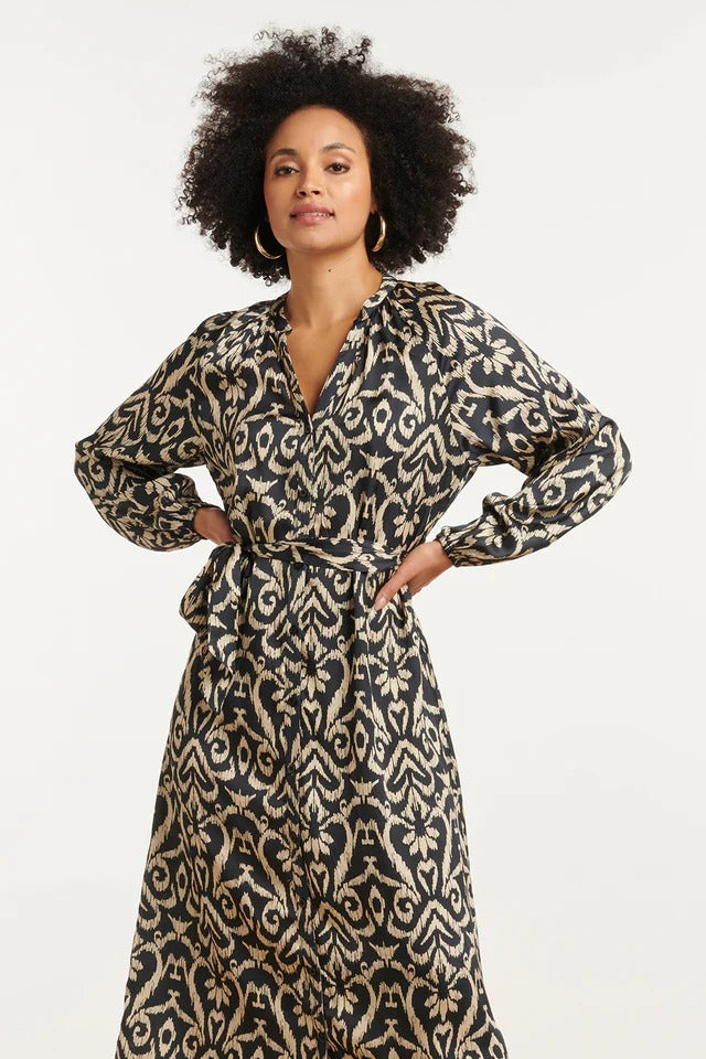 Vestido Midi Estampado Elegante