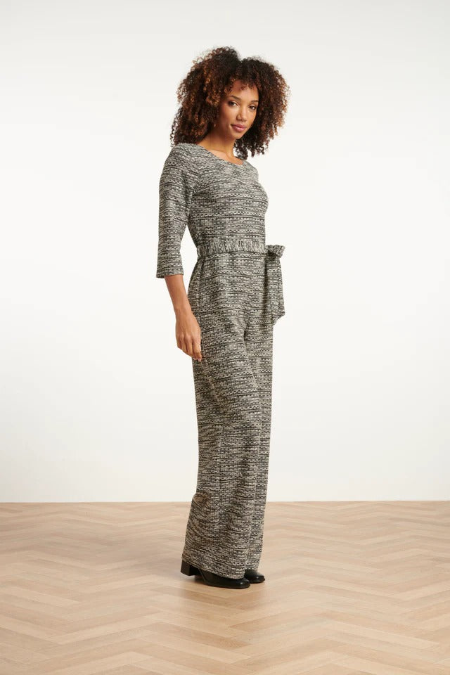 Mono Tweed Blanco y Negro Elegance