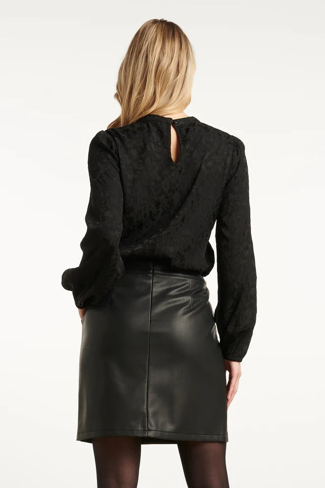 Top Noir Jacquard
