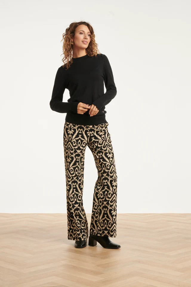 Pantalón Estampado Azteca – Negro