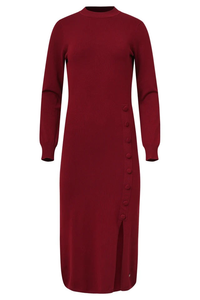 Vestido Burdeos Lúrex