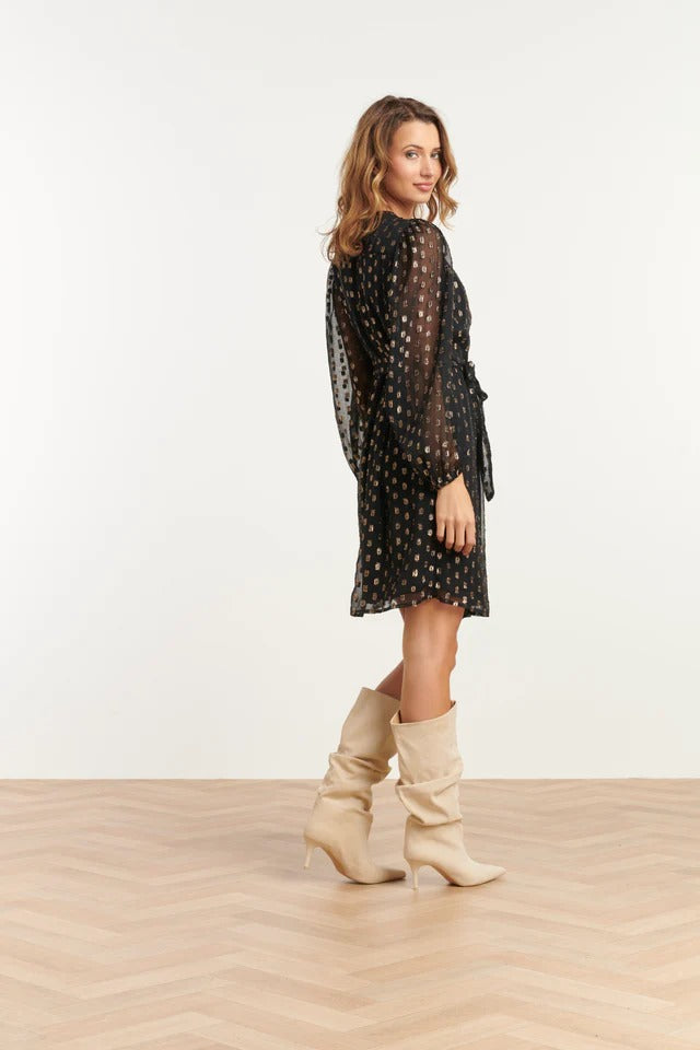 Vestido Black & Gold Premium