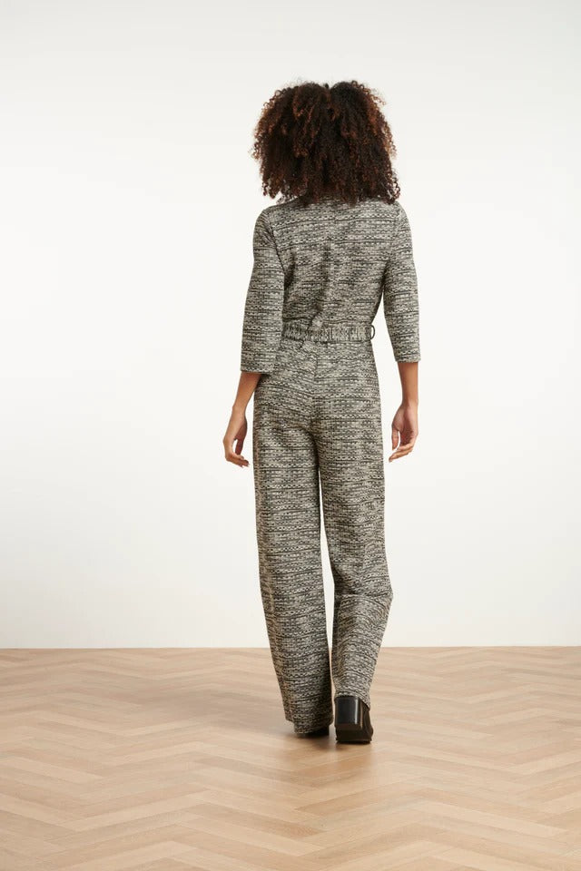 Mono Tweed Blanco y Negro Elegance